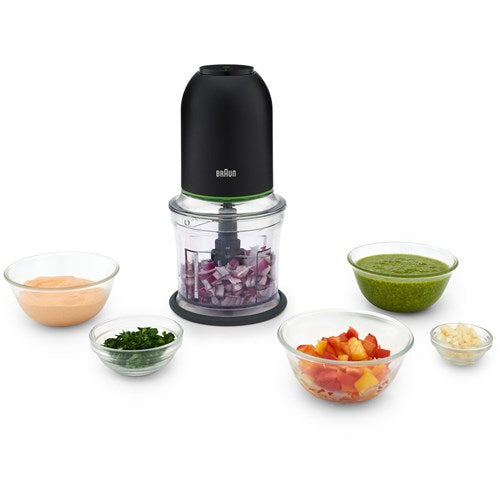 Braun Easy Prep Mini 4 Cup Chopper, 250W Quadblade Technology in Black CH3012BK