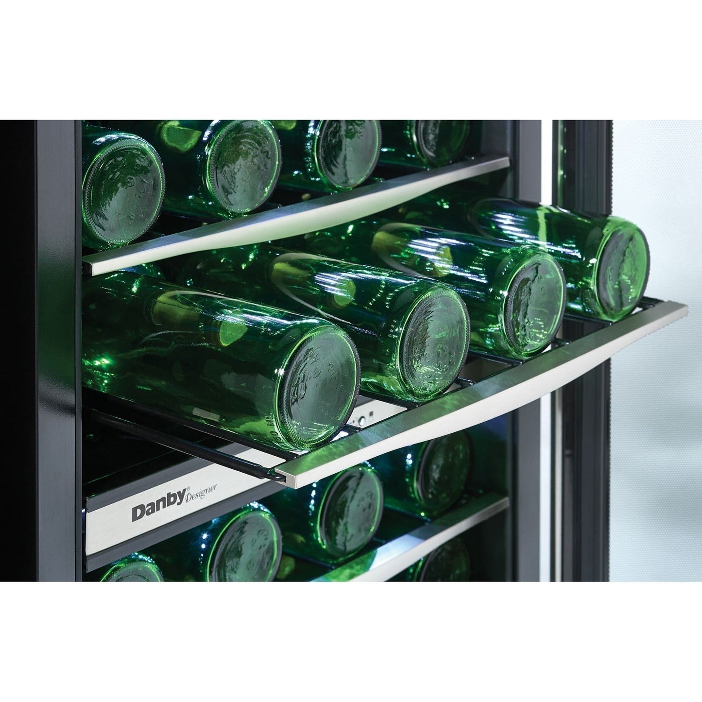 Danby - 38 Bottle Wine Cooler, Reversible Door, Tempered Glass Door - DWC040A3BSSDD