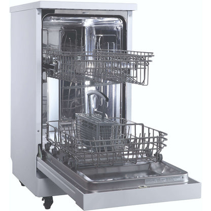 Danby - 18 inch Portable Dishwasher, 8 Place Settings, SS Interior, 4 Wash Programs - DDW1805EWP