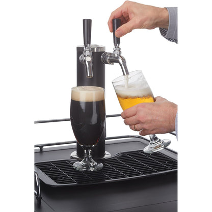 Danby - 5.4 CuFt. Dual-Tap Beer Keg Cooler, Worktop - DKC054A1BSL2DB