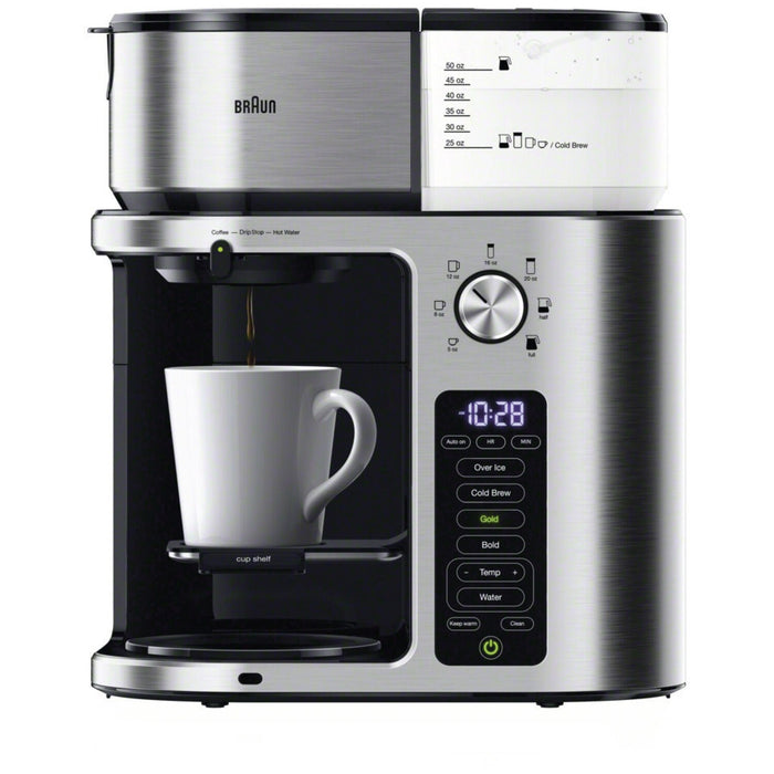 Braun MultiServe Plus Coffee Maker with Cold Brew in Stainless Steel KF9370SI