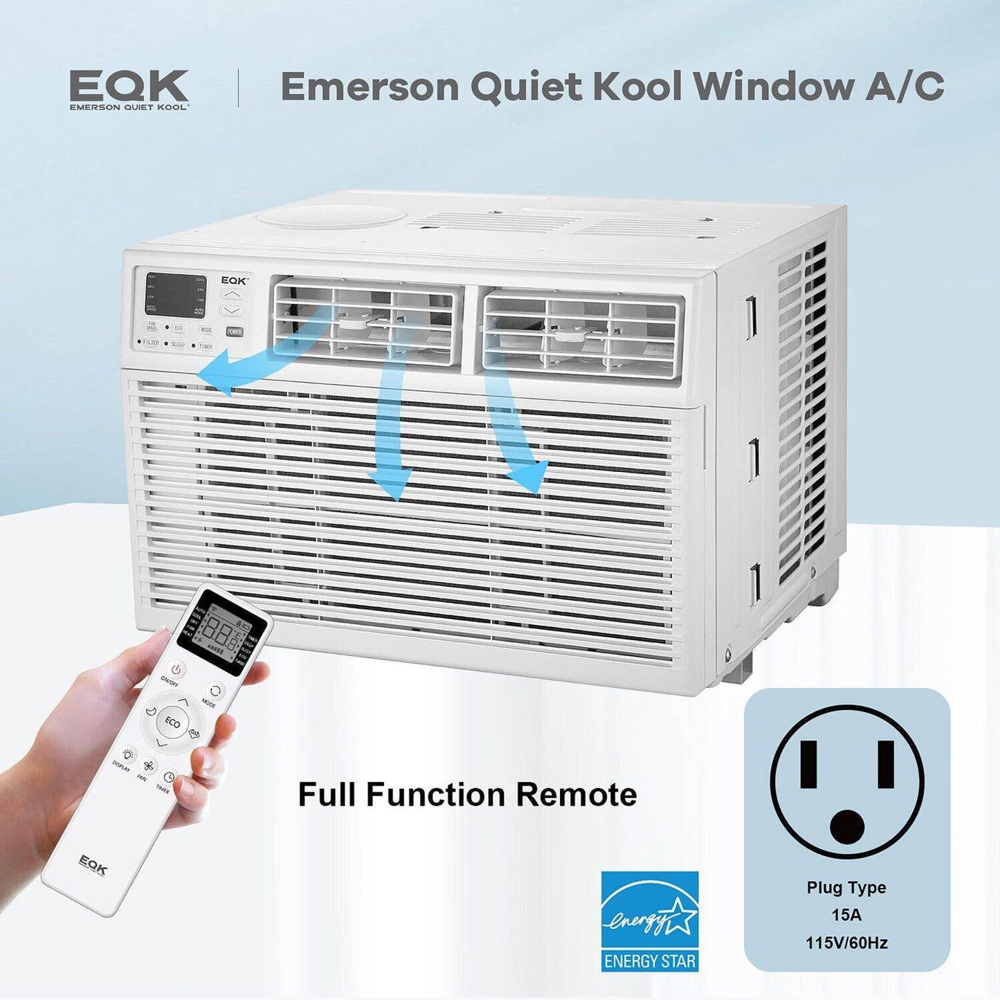 Emerson Quiet - 8000 BTU Window Air Conditioner with Electronic Controls | EARC8RE1