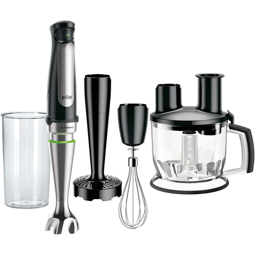 Braun Multiquick 7 Smart Speed Hand Blender, Whisk + Neater + 1.5 Cup + Μasher, in Stainless Steel MQ7077X