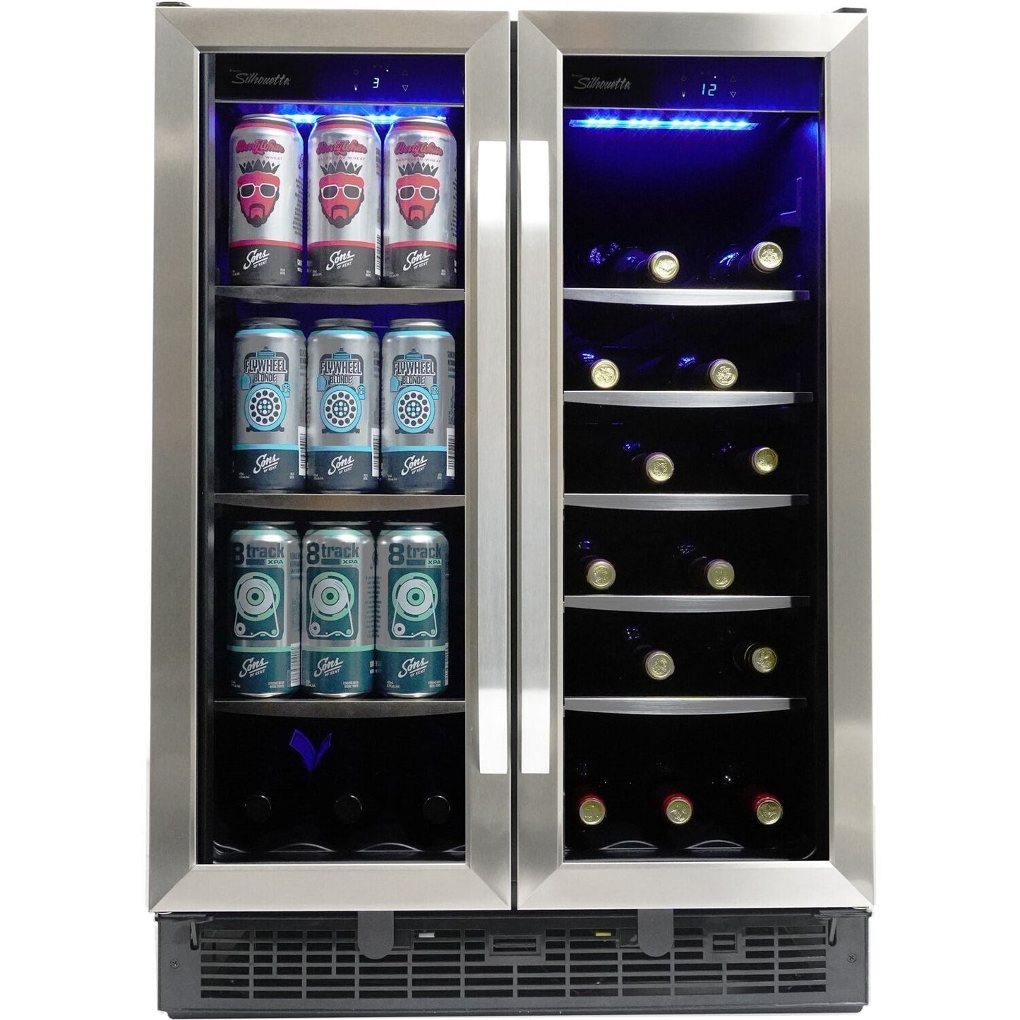 Danby - Integrated Beverage Center, 60 Cans & 27 Wine Bottles, Active Cooling -  SBC051D1BSS