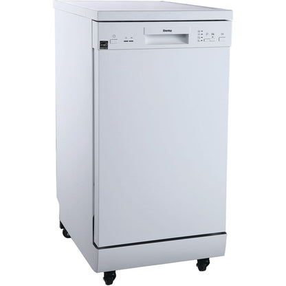 Danby - 18 inch Portable Dishwasher, 8 Place Settings, SS Interior, 4 Wash Programs - DDW1805EWP