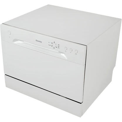 Danby - Countertop Dishwasher, 6 Place Setting, SS Interior - DDW621WDB