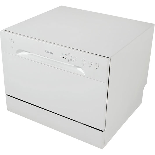 Danby - Countertop Dishwasher, 6 Place Setting, SS Interior - DDW621WDB