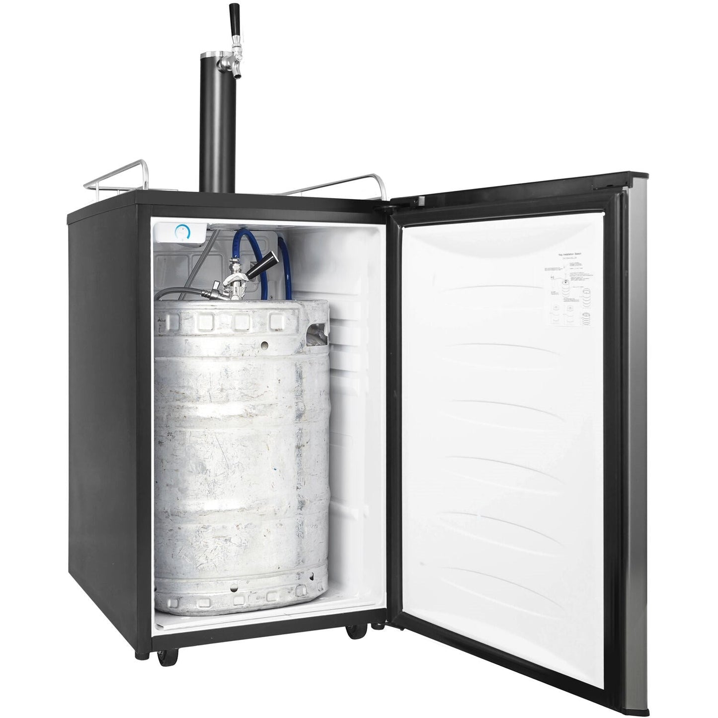 Danby - Single Tap Kegerator with CO2 Cylinder -  Castors - DKC054A9SLDB