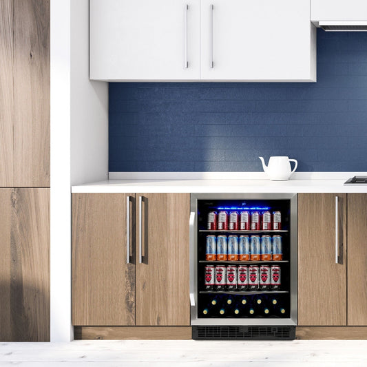 Danby - Integrated Beverage Center, 60 Cans & 27 Wine Bottles, Active Cooling -  SBC051D1BSS