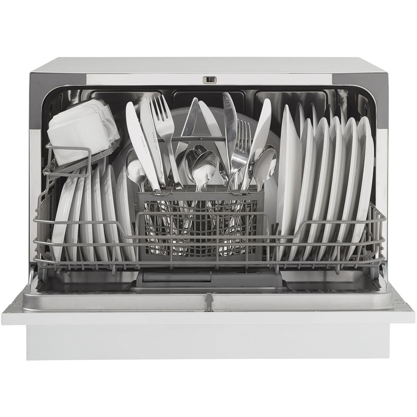 Danby - Countertop Dishwasher, 6 Place Setting, SS Interior - DDW621WDB