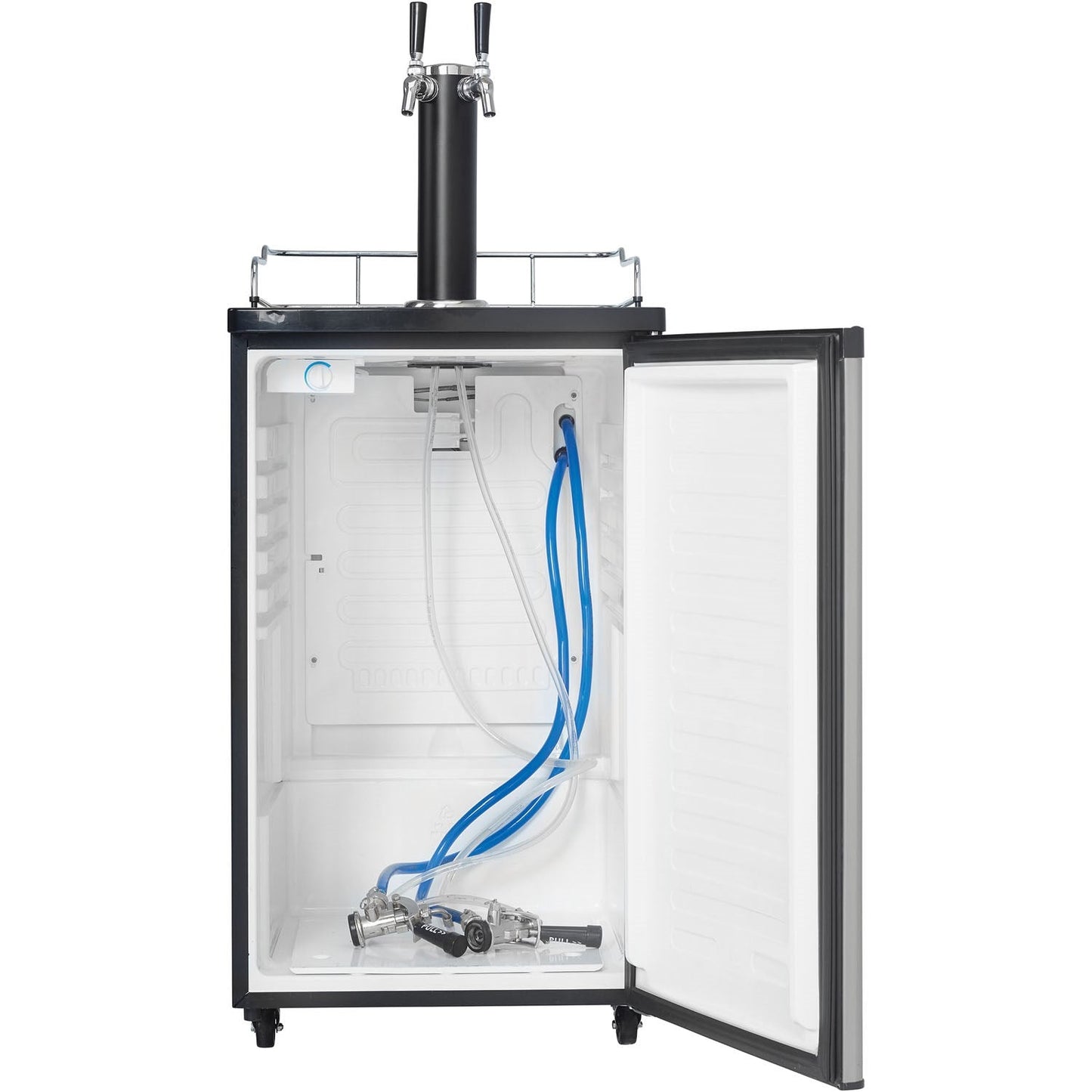 Danby - 5.4 CuFt. Dual-Tap Beer Keg Cooler, Worktop - DKC054A1BSL2DB