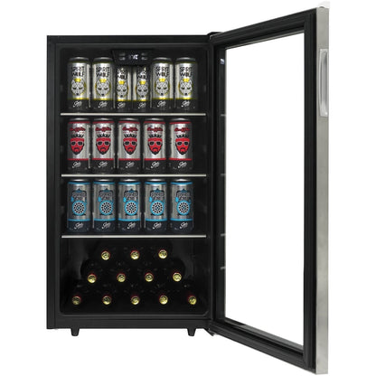 Danby 4.5 CuFt Beverage Center, Side Mount Pocket Handle, Door Lock - DBC045L1SS