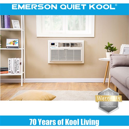 Emerson Quiet - 12,000 BTU Heat/Cool TTW Air Conditioner, 230V | EATE12RD2T