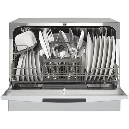Danby - Countertop Dishwasher, 6 Place Setting, 8 Wash Cycles, SS Interior | DDW631SDB