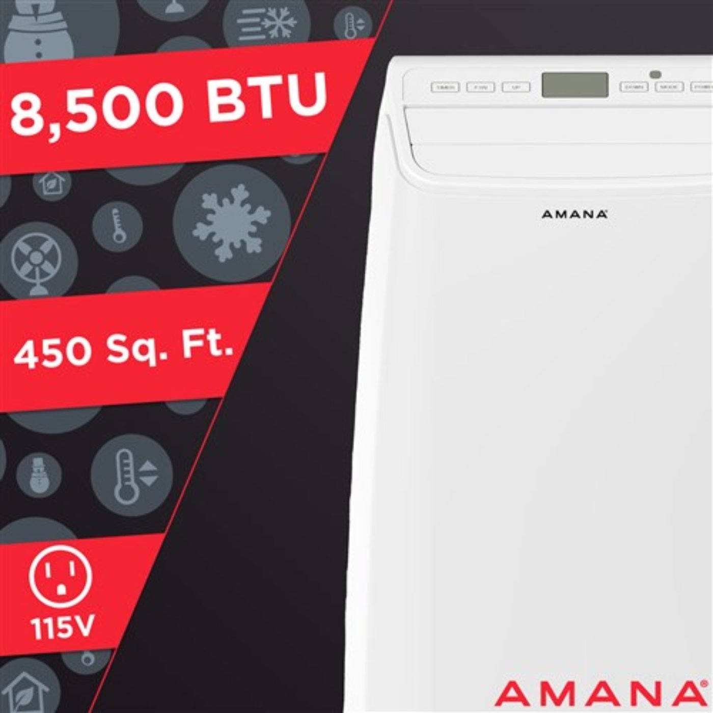 Amana - 13,000 BTU Portable AC Heat/Cool _ AMAP14HAW