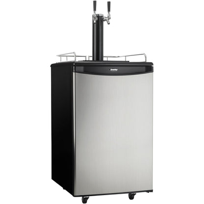 Danby - 5.4 CuFt. Dual-Tap Beer Keg Cooler, Worktop - DKC054A1BSL2DB
