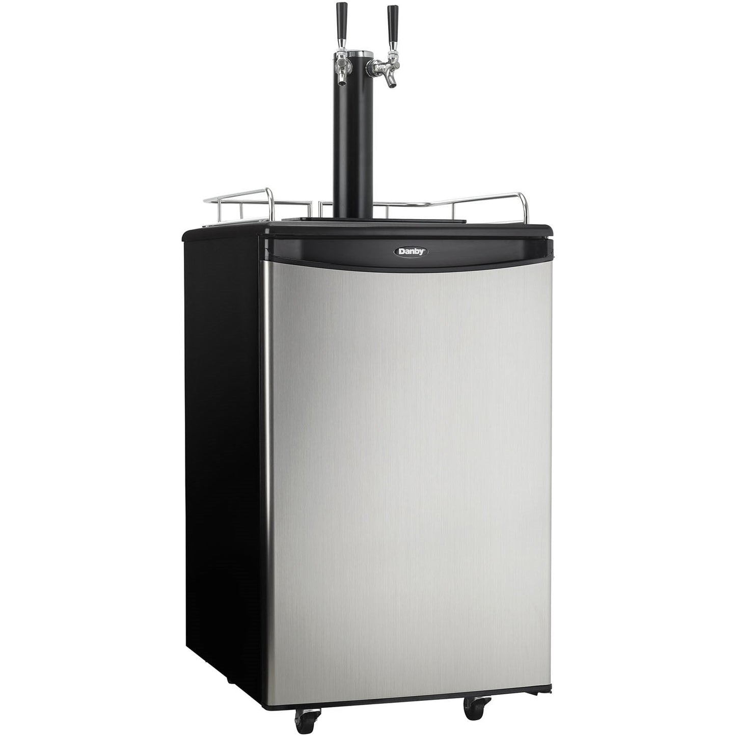 Danby - 5.4 CuFt. Dual-Tap Beer Keg Cooler, Worktop - DKC054A1BSL2DB