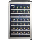 Danby - 38 Bottle Wine Cooler, Stainless Steel Door Trim, Reversible Door, Light - DWC114BLSDD