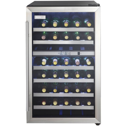 Danby - 38 Bottle Wine Cooler, Stainless Steel Door Trim, Reversible Door, Light - DWC114BLSDD