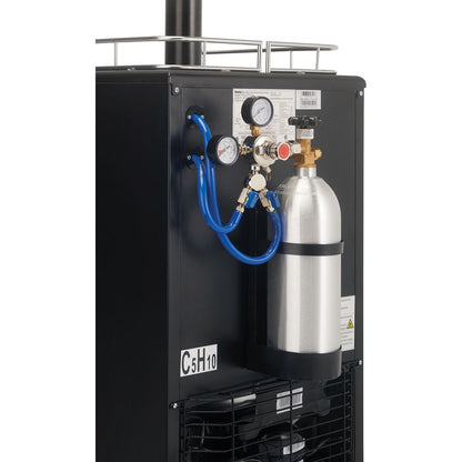 Danby - 5.4 CuFt. Dual-Tap Beer Keg Cooler, Worktop - DKC054A1BSL2DB