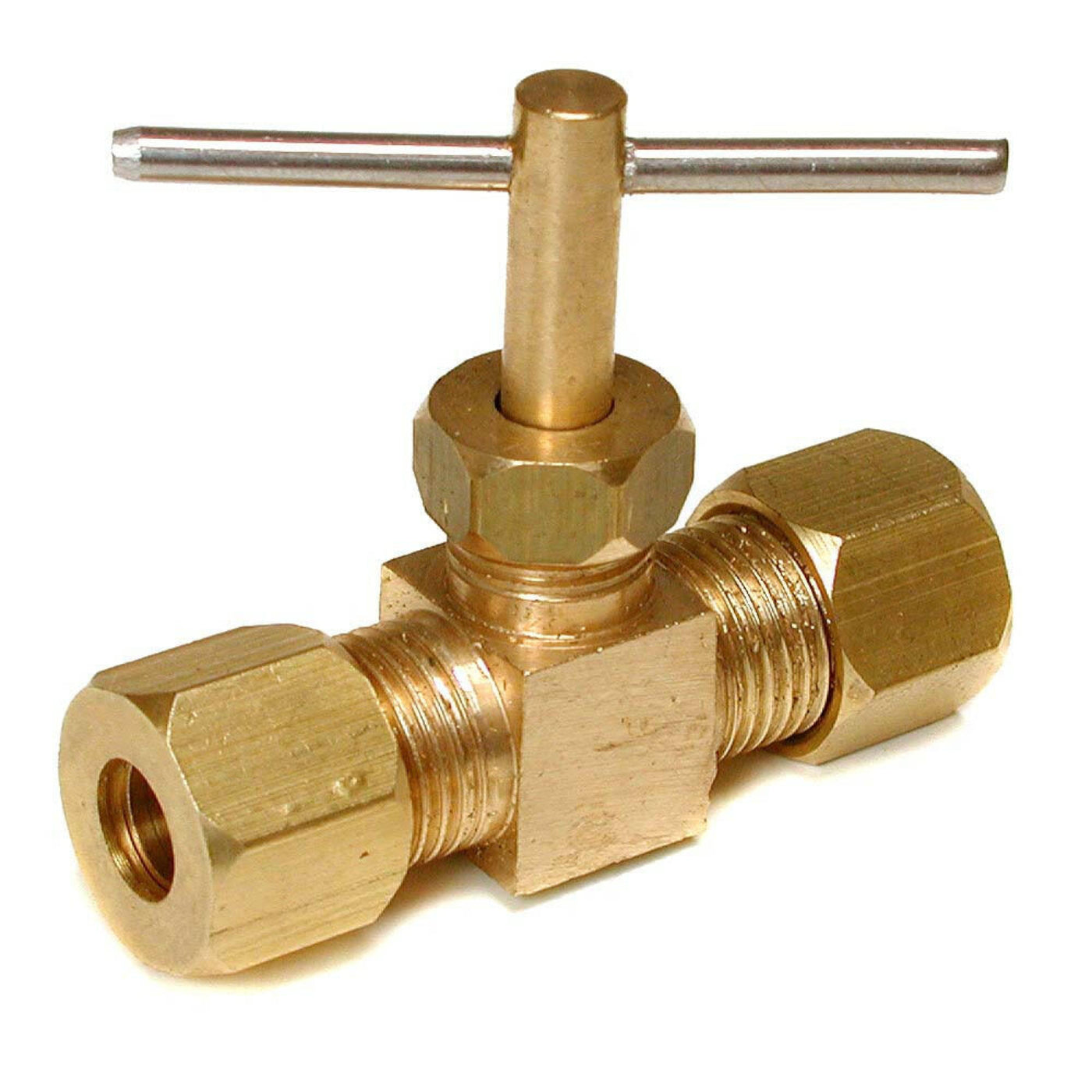 GE Dial ¼” cc x ¼” cc Straight Compression Needle Valve - Item # 11223592 | Model # 9401