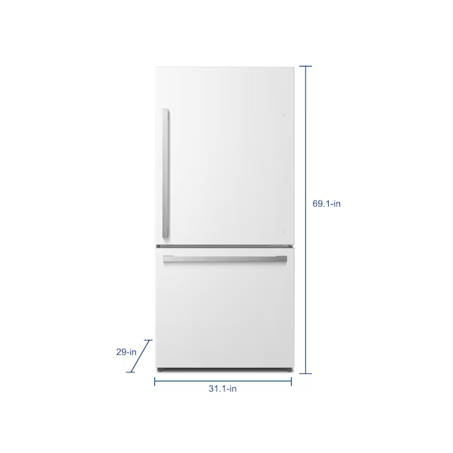 Hisense 17.2-cu ft Counter-depth Bottom-Freezer Refrigerator White ENERGY STAR - HRB171N6AWE