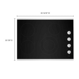 Maytag 30-in 4 Elements Smooth Surface Radiant Stainless Steel Electric Cooktop - MEC8830HS