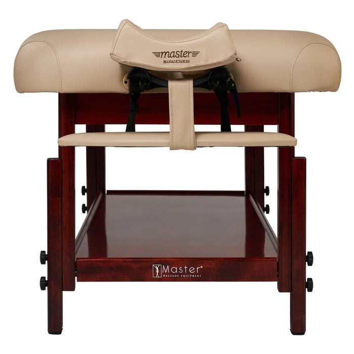 Master Massage 31" SPAMASTER Stationary Massage Table Memory Foam Package with Lift Back Action - 67235