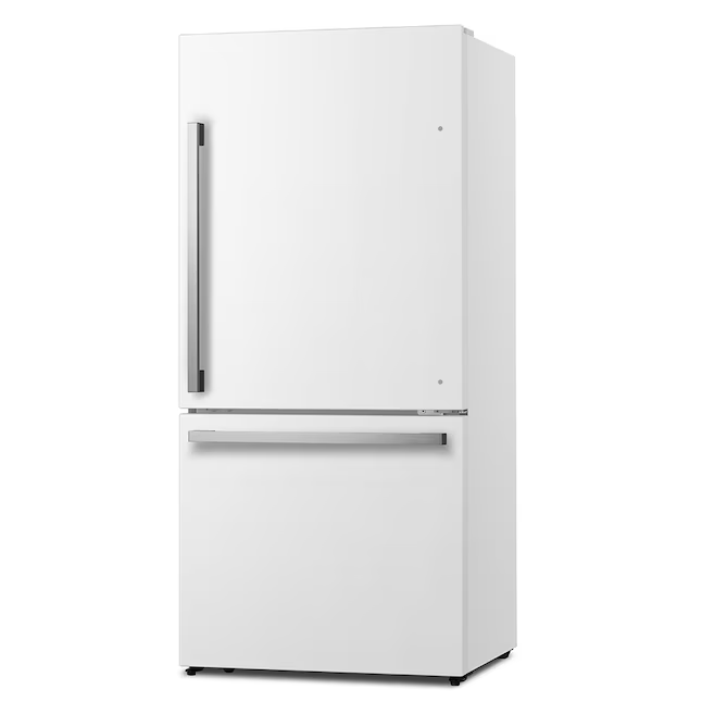 Hisense 17.2-cu ft Counter-depth Bottom-Freezer Refrigerator White ENERGY STAR - HRB171N6AWE