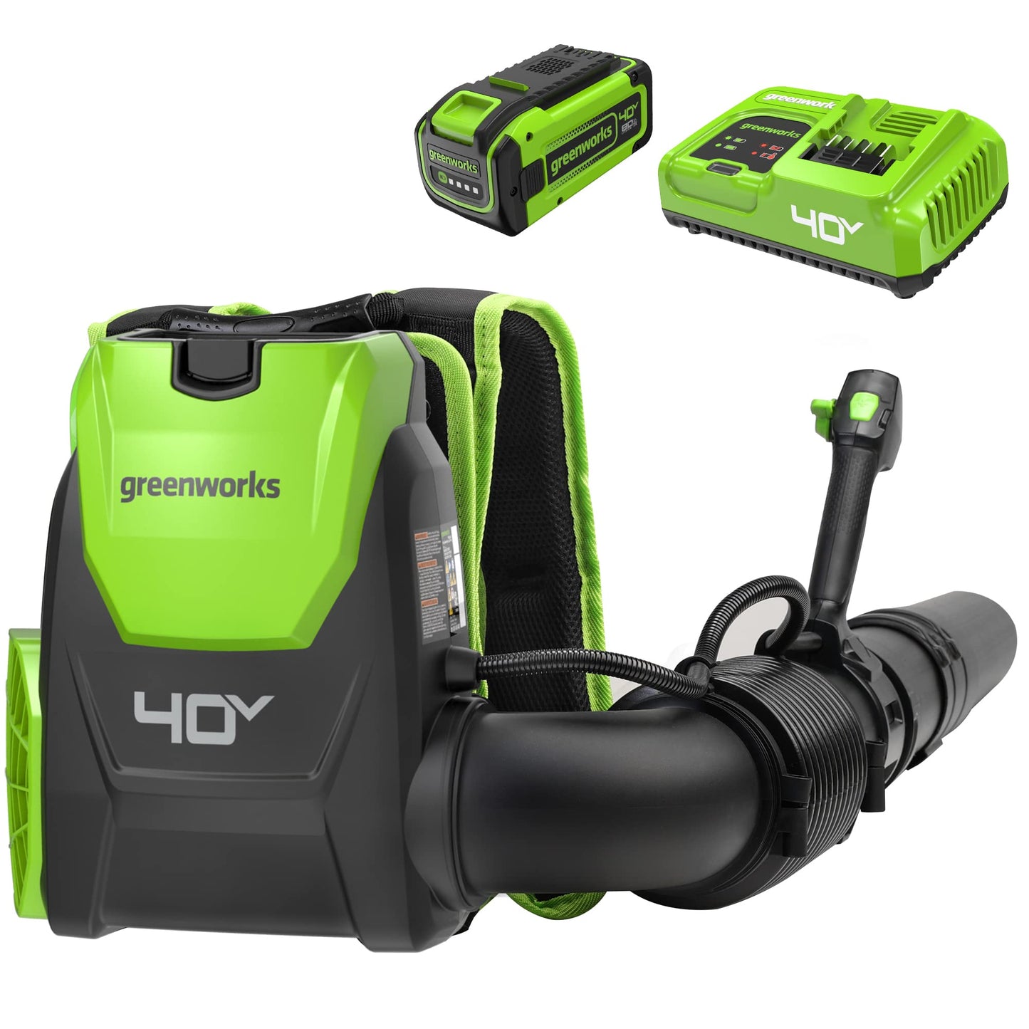 Greenworks 40V Gen 2 660 CFM Cordless Battery Brushless Backpack Blower w/ 8.0Ah Battery and Charger - 2427602