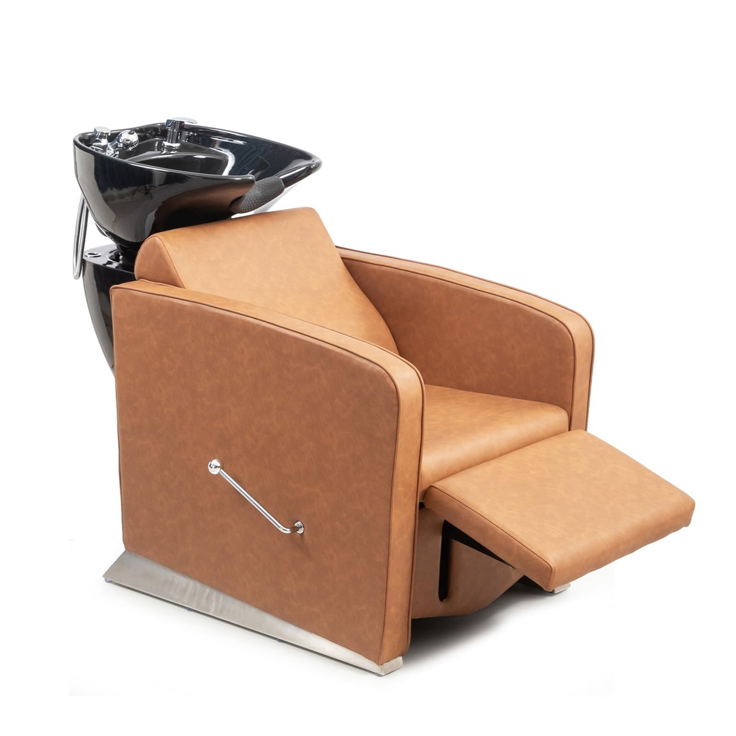 OmySalon BU1221 Salon Shampoo Backwash Chair Unit with Ceramic Shampoo Bowl & Adjustable Footrest - G59001089