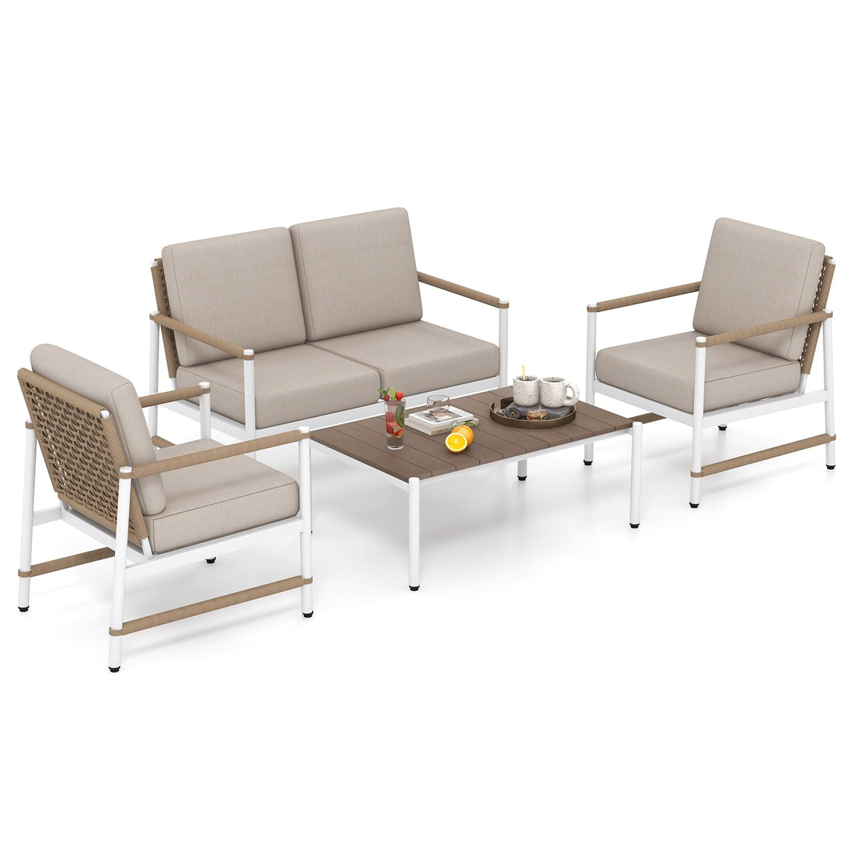 Tangkula 4/8 Pieces Patio Furniture Set - NP11964GR+