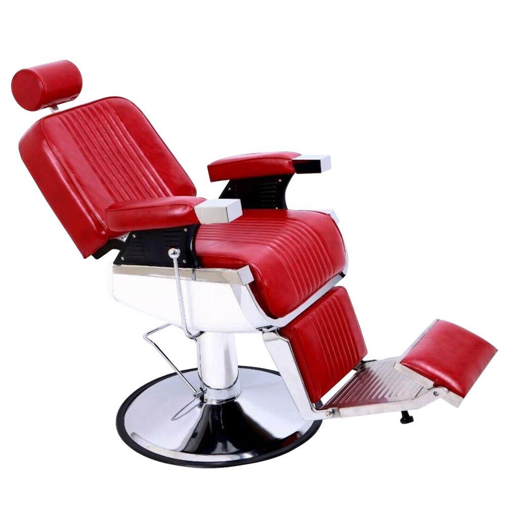 OmySalon PH773 Professional Heavy Duty Hydraulic Reclining Barber Chair - G89000773