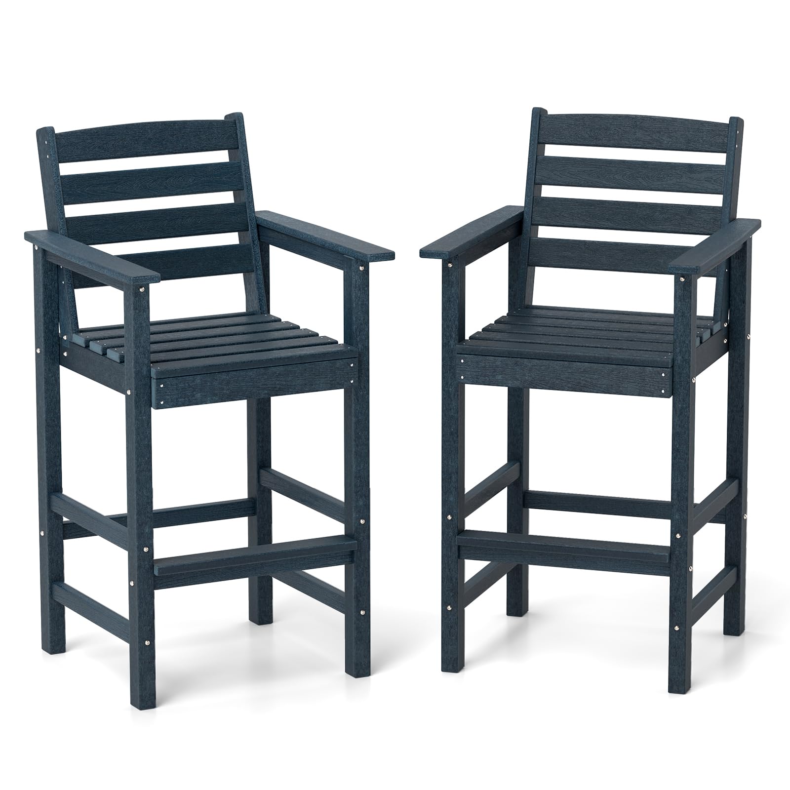 Tangkula Patio Adirondack Bar Chairs Set of 2/4 - 2*NP12059DK