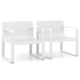 Tangkula Patio Chairs Set of 2/4 - 2*NP11948WH-2