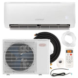 12,000 BTU Mini Split Air Conditioner, with Heat Pump, 21 SEER2 Inverter, 24H Timer, Auto Clean - FP10412US-WH+