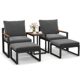 Tangkula 5 Pieces Patio Furniture Set - NP11787GR+