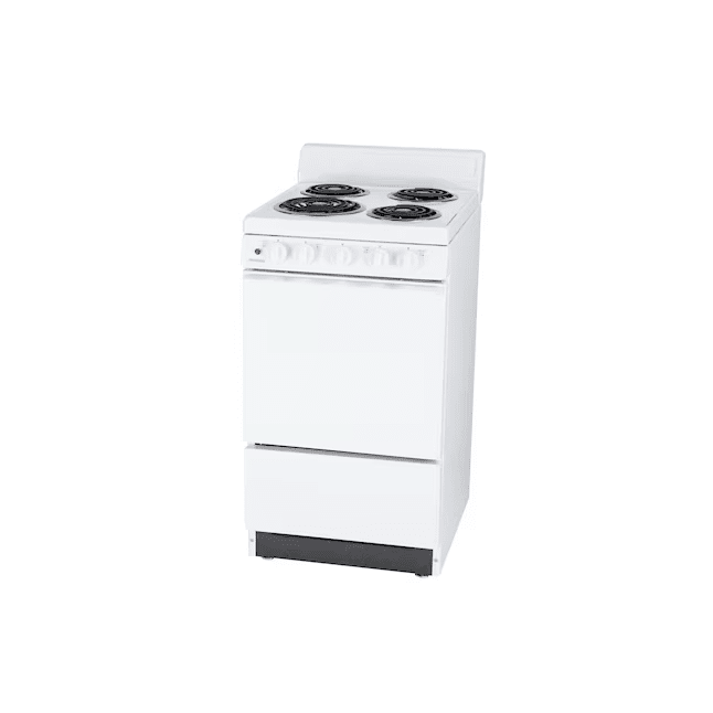 Holiday 20-in 4 Burners 2.4-cu ft Freestanding Electric Range White - EAK10MOO