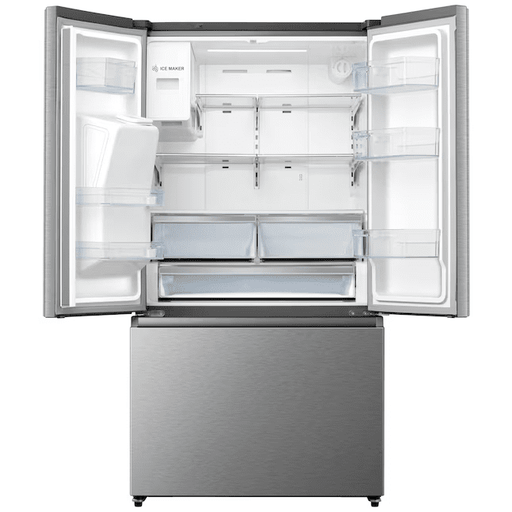 Hisense 25.4-cu ft French Door Refrigerator with Dual Ice Maker, Water and Ice Dispenser Fingerprint Resistant Stainless Steel ENERGY STAR - HRF254N6DSE