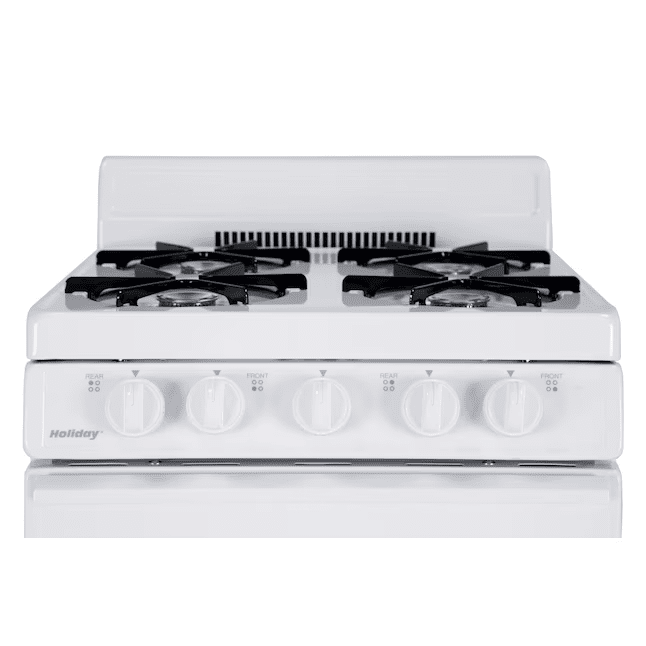 Holiday 20-in 4 Burners 2.4-cu ft Freestanding Natural Gas Range White - SAK101OO