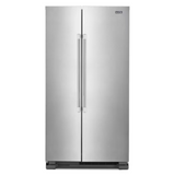 Maytag 24.9-cu ft Side-by-Side Refrigerator Fingerprint Resistant Stainless Steel - MSS25N4MKZ