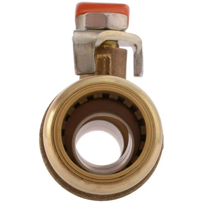 GE SharkBite 1/2 in. x 3/4 in. FIP Stainless Steel Braided Flexible Water Heater Connector with Ball Valve (18 in. Length) - U3068FLEX18BVLF