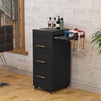 OmySalon 4 Operator Vintage Mobile Barber Package Black - BP3-4B