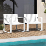 Tangkula Patio Chairs Set of 2/4 - 2*NP11948WH-2