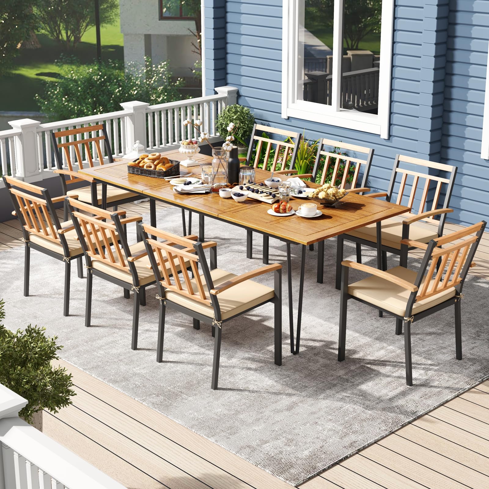 Tangkula 9 Pieces Patio Dining Set - HW72245+4*HW72102