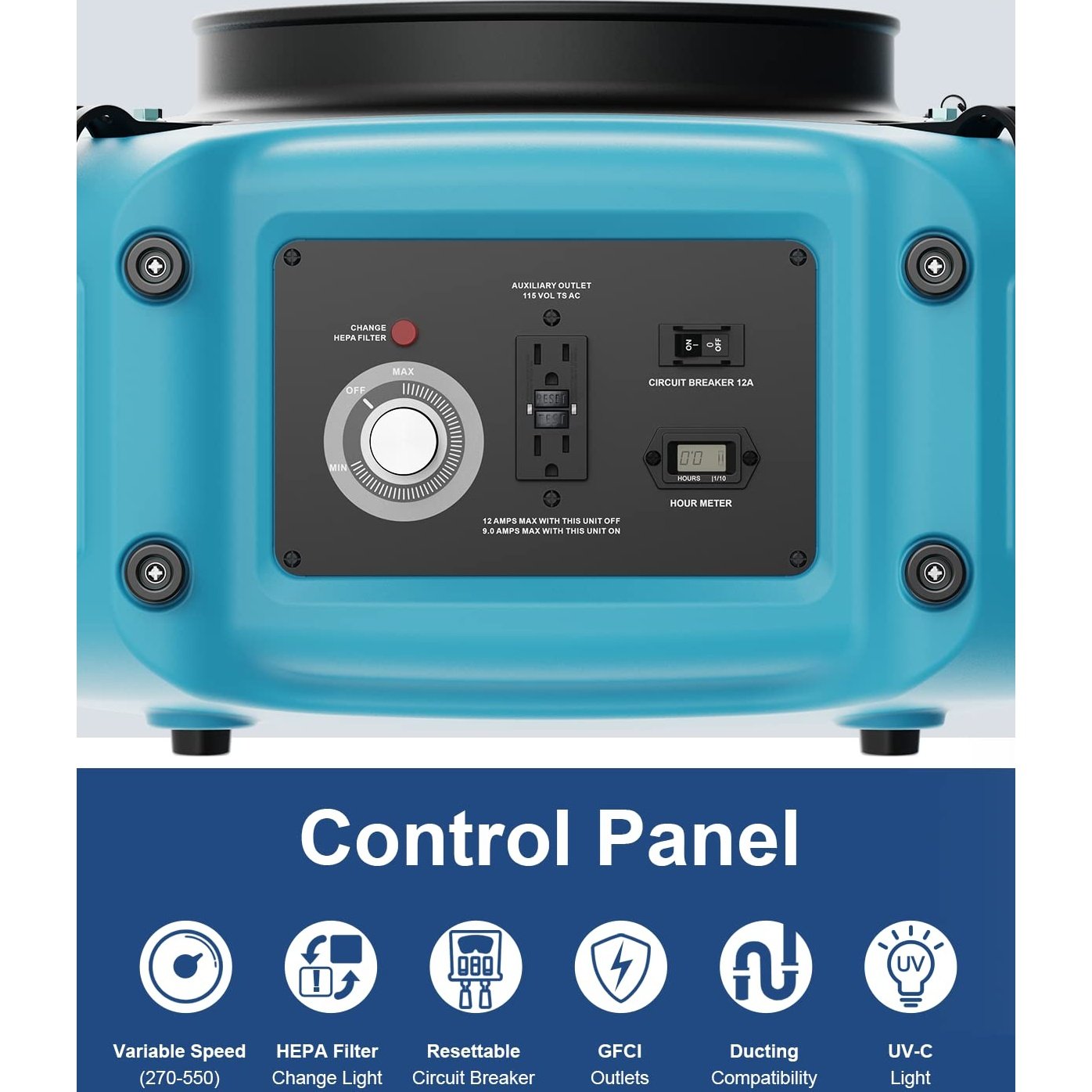 ALORAIR PureAiro HEPA Max 870 Air Scrubber - HEPA Max 870
