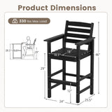 Tangkula Patio Adirondack Bar Chairs Set of 2/4 - 2*NP12059DK