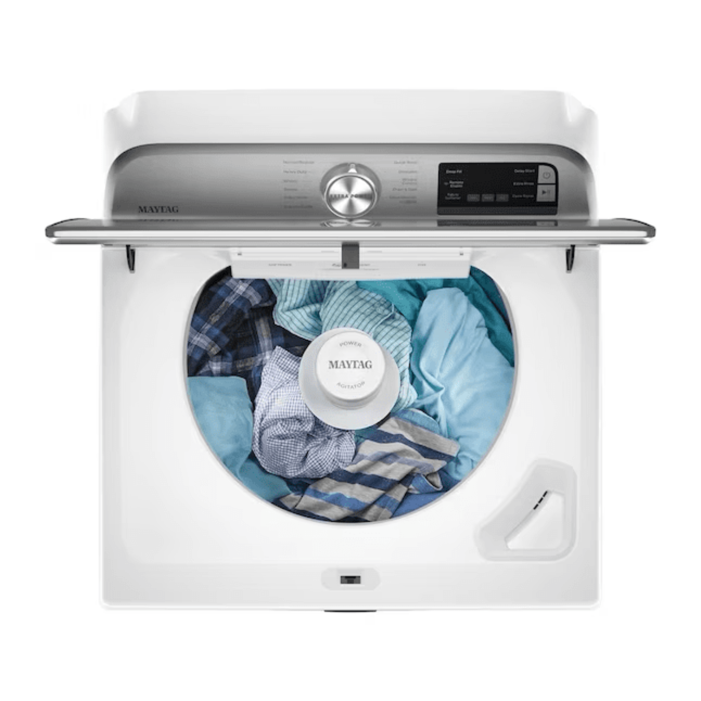 Maytag Smart Capable 4.7-cu ft High Efficiency Agitator Smart Top-Load Washer White - MVW6230HW