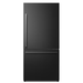 Hisense 17.2-cu ft Counter-depth Bottom-Freezer Refrigerator Black Metallic Steel ENERGY STAR - HRB171N6ABE