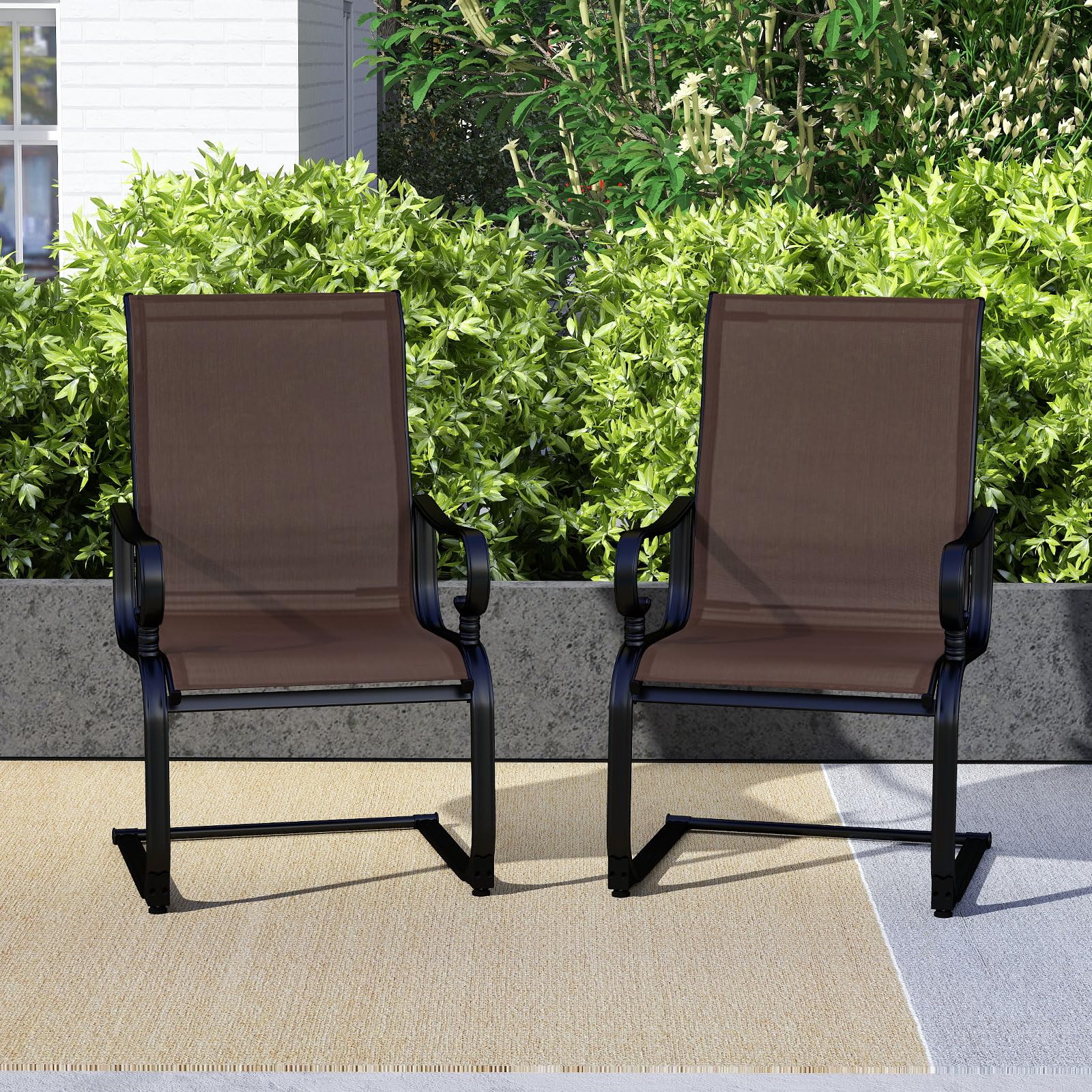 Tangkula Set of 2/4 Patio Chairs - 2*NP11995CF-2